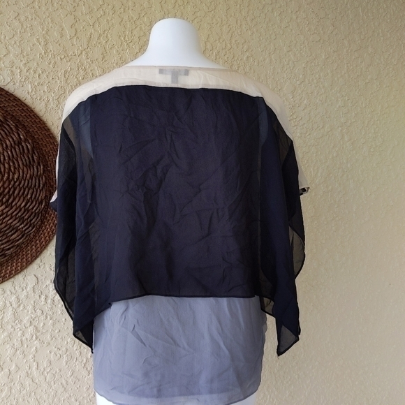 Eileen Fisher Bateau Neck Tiered Silk Top - Picture 7 of 7